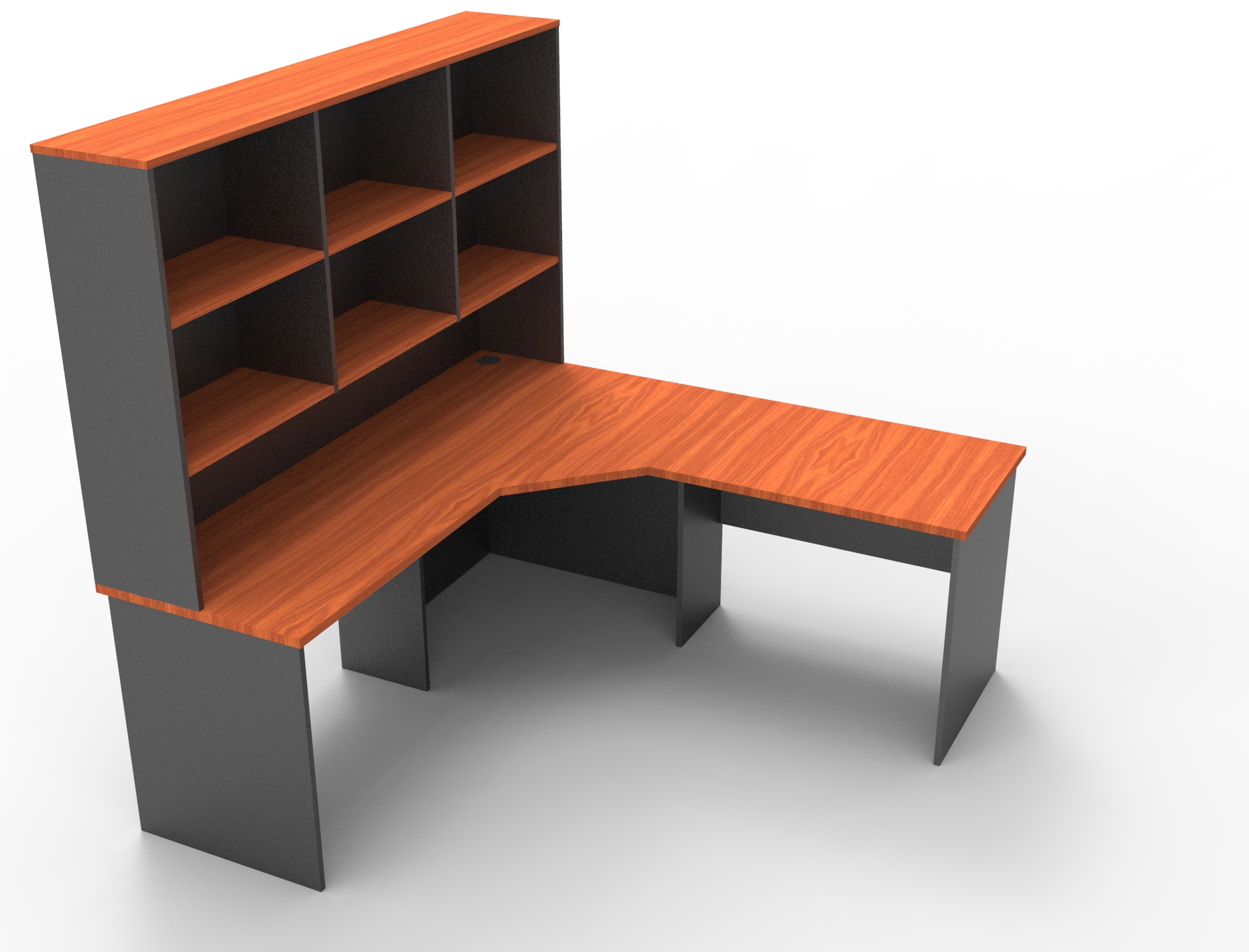 Rapid Worker Corner Desk - With Hutch